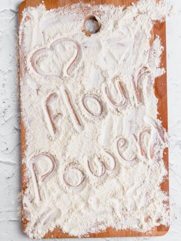 flour on cutting board