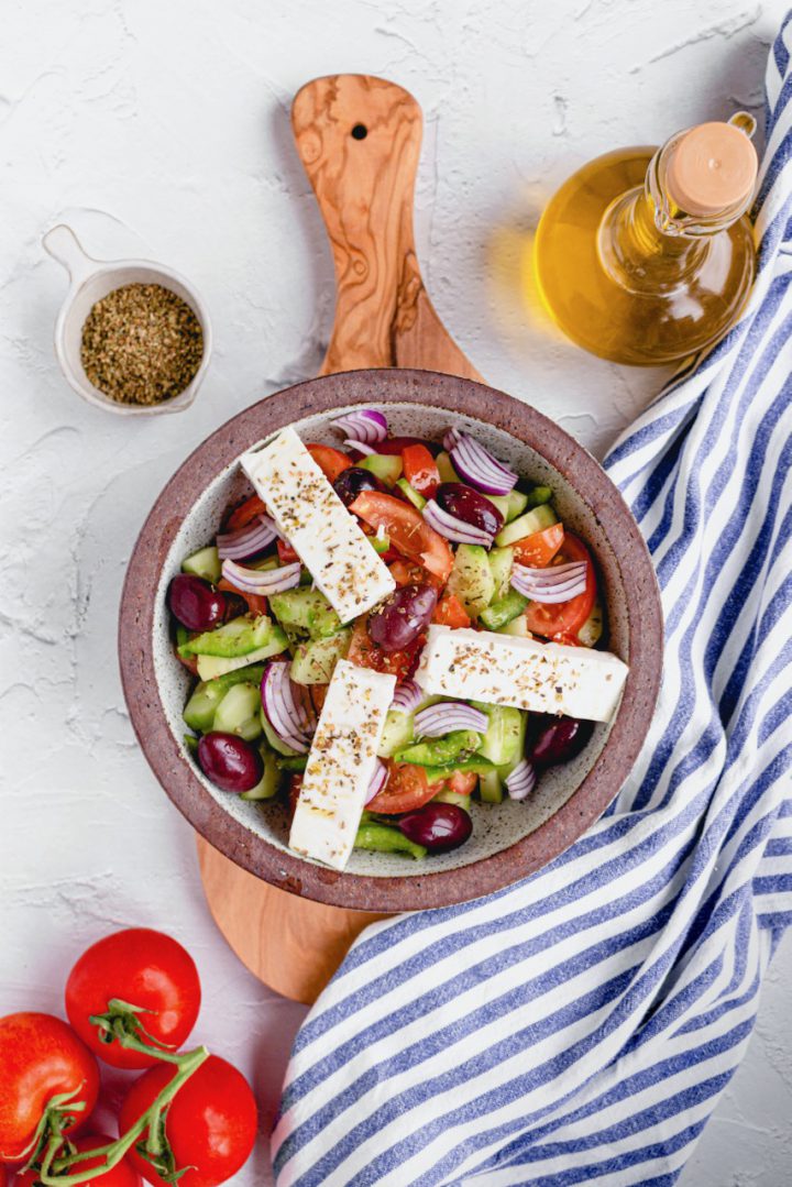 Traditional Greek Salad (horiatiki) ~ Foodathlon