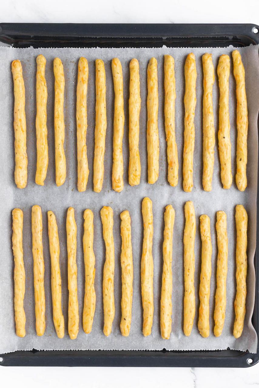 Carrot-Cheese Breadsticks before baking