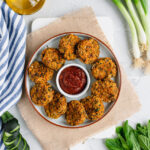 vegan zucchini & carrot fritters flatlay central