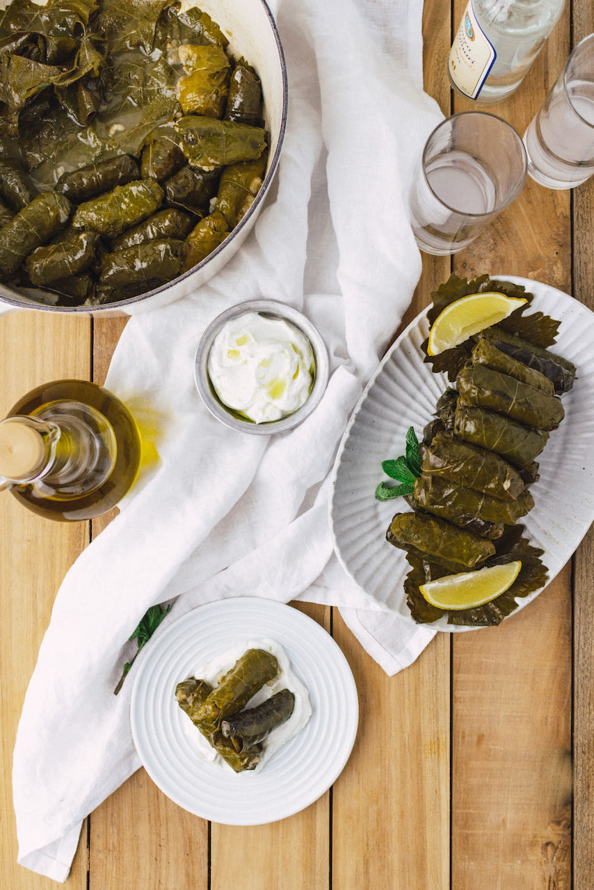 Dolmadakia Gialantzi - Stuffed Grape Leaves ~ Foodathlon